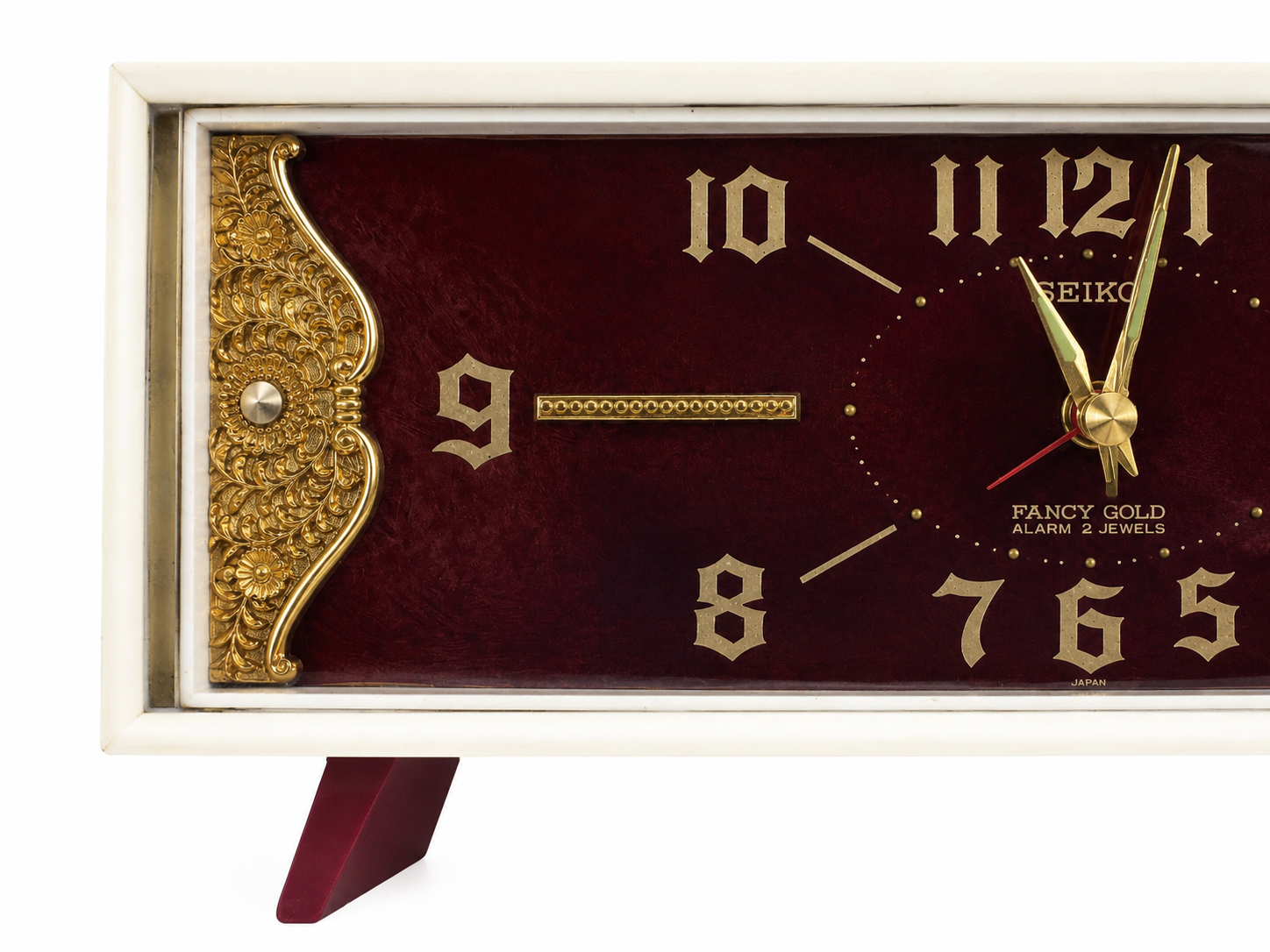 Vintage 1970s Seiko "Fancy Gold" Musical Alarm Mantel Clock – Two-Jewel Movement
