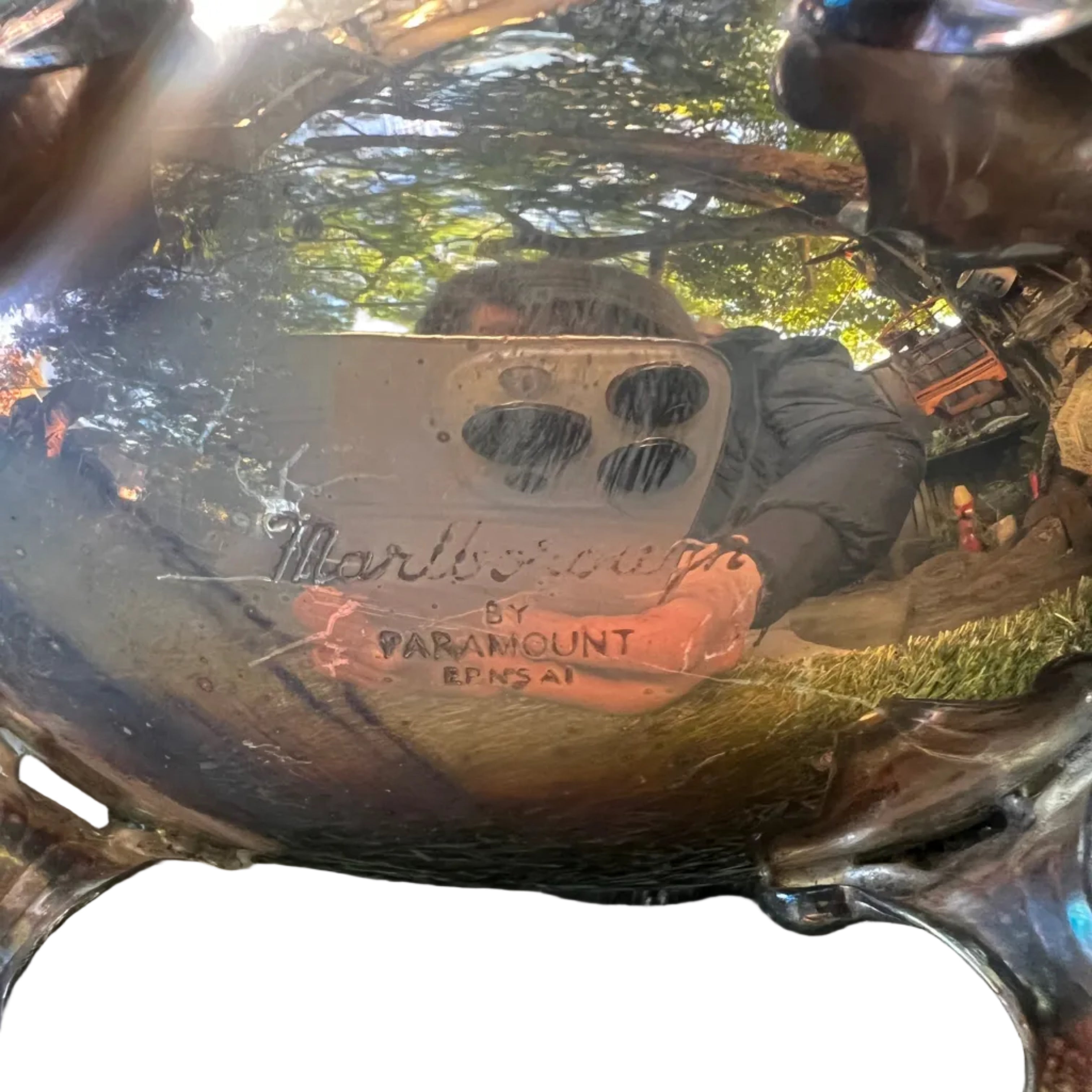 Vintage Marlborough by Paramount EPNS A1 Footed Silver Sugar Basket with Spoon — Engraved “Luigi and Maria” — Melbourne Made c.1930s–1940s