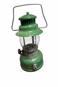 Vintage Green Camping Lantern | Coleman Style | Original Glass Globe | Outdoor Collectible