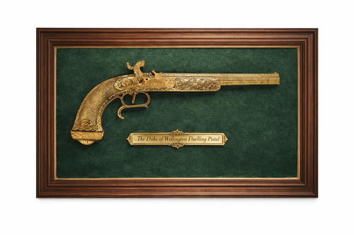 1981 Franklin Mint Silver & 24K Gold Duke of Wellington Pistol
