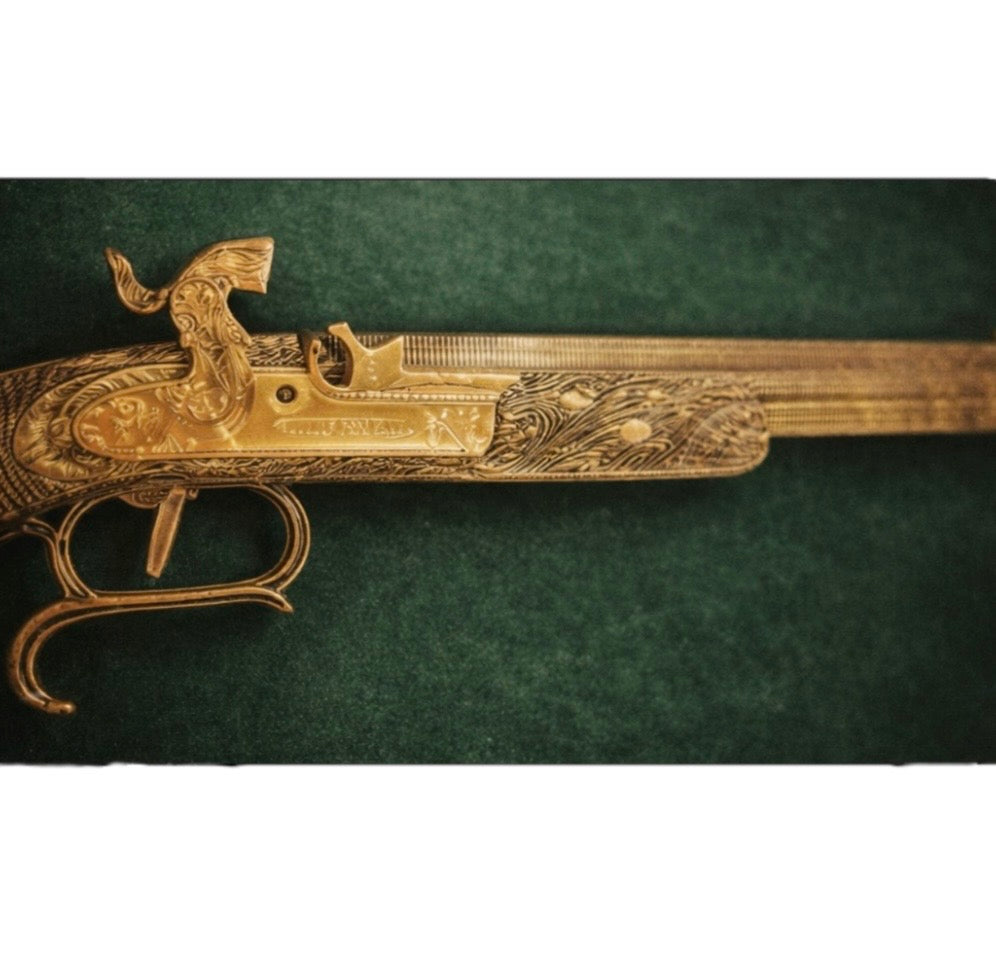 1981 Franklin Mint Silver & 24K Gold Duke of Wellington Pistol