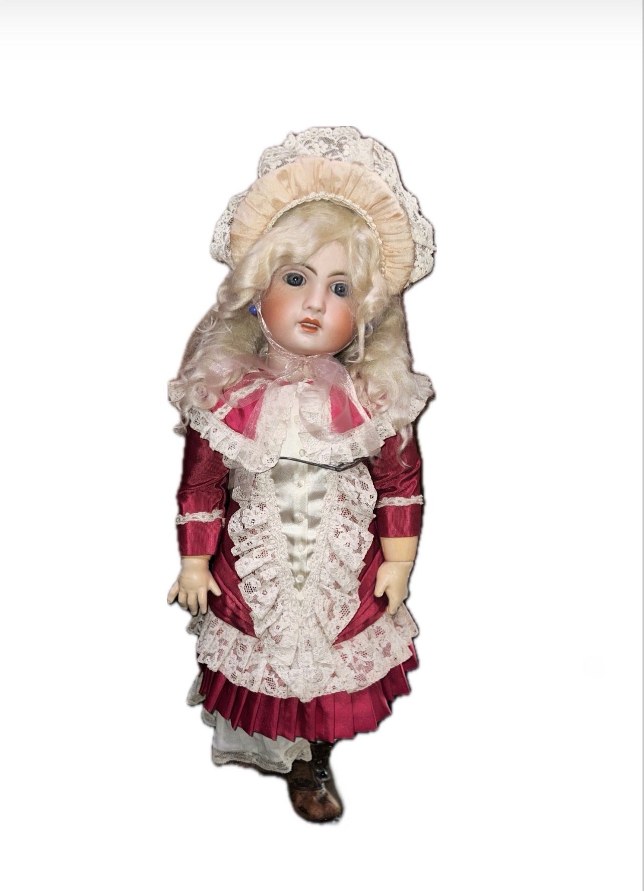 Exceptional French Bisque Bébé – Jumeau Diplôme d’Honneur Body – Head Marked 1907 / 11 – Original Coil