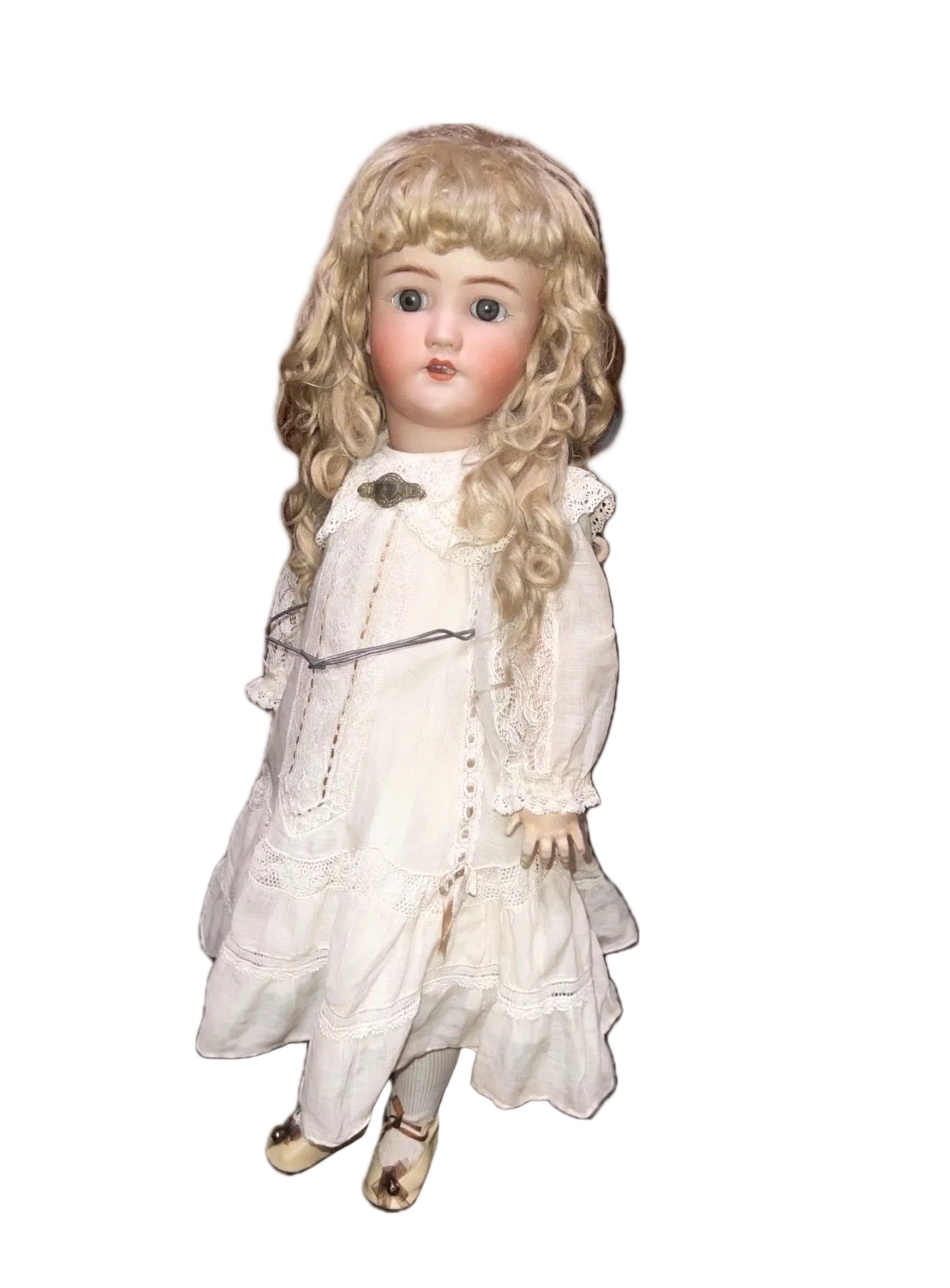 Authentische deutsche Biskuitporzellanpuppe – Kämmer & Reinhardt KR 101 / 14 – Antike Kinderpuppe