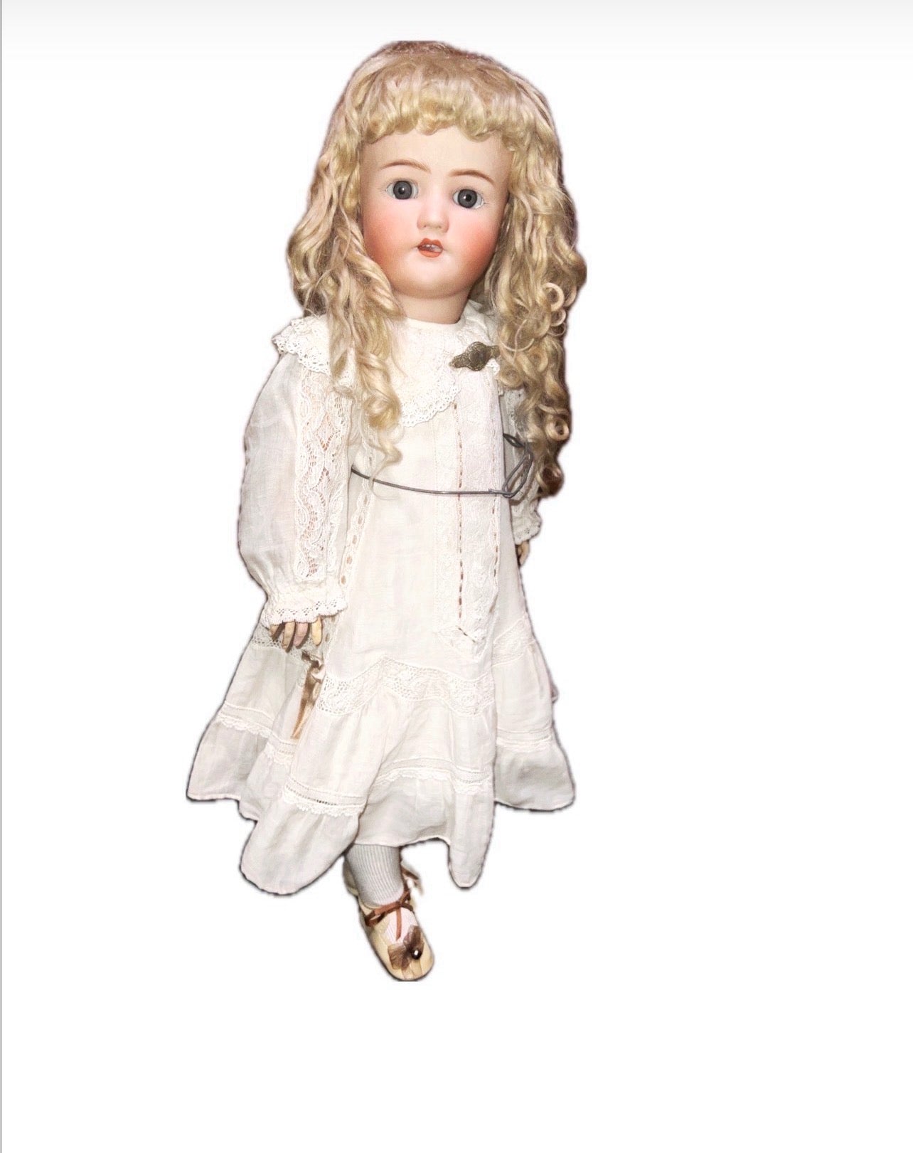 Authentische deutsche Biskuitporzellanpuppe – Kämmer & Reinhardt KR 101 / 14 – Antike Kinderpuppe