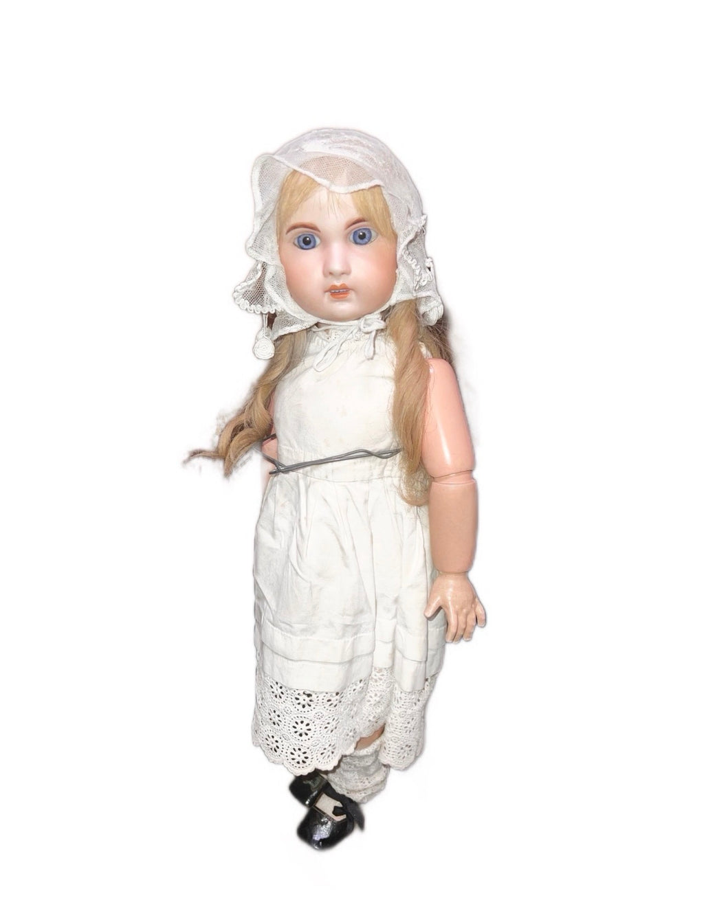 French Mechanical Automaton Doll – Jumeau / SFBJ – Roullet & Decamps Wind‑Up – Marked 1907 / 10