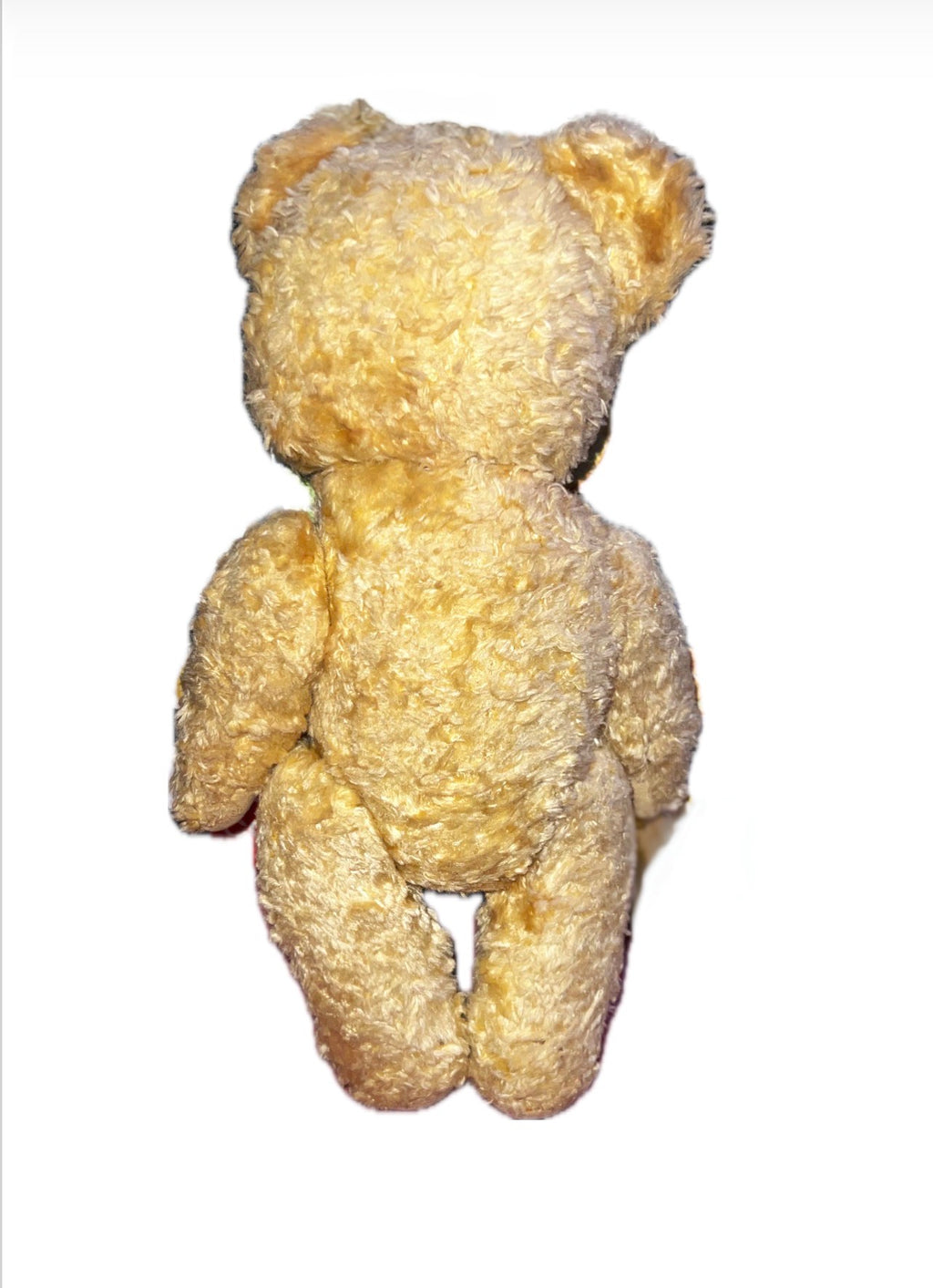 Vintage French Straw-Stuffed Teddy Bear - 35cm Mohair Collectible