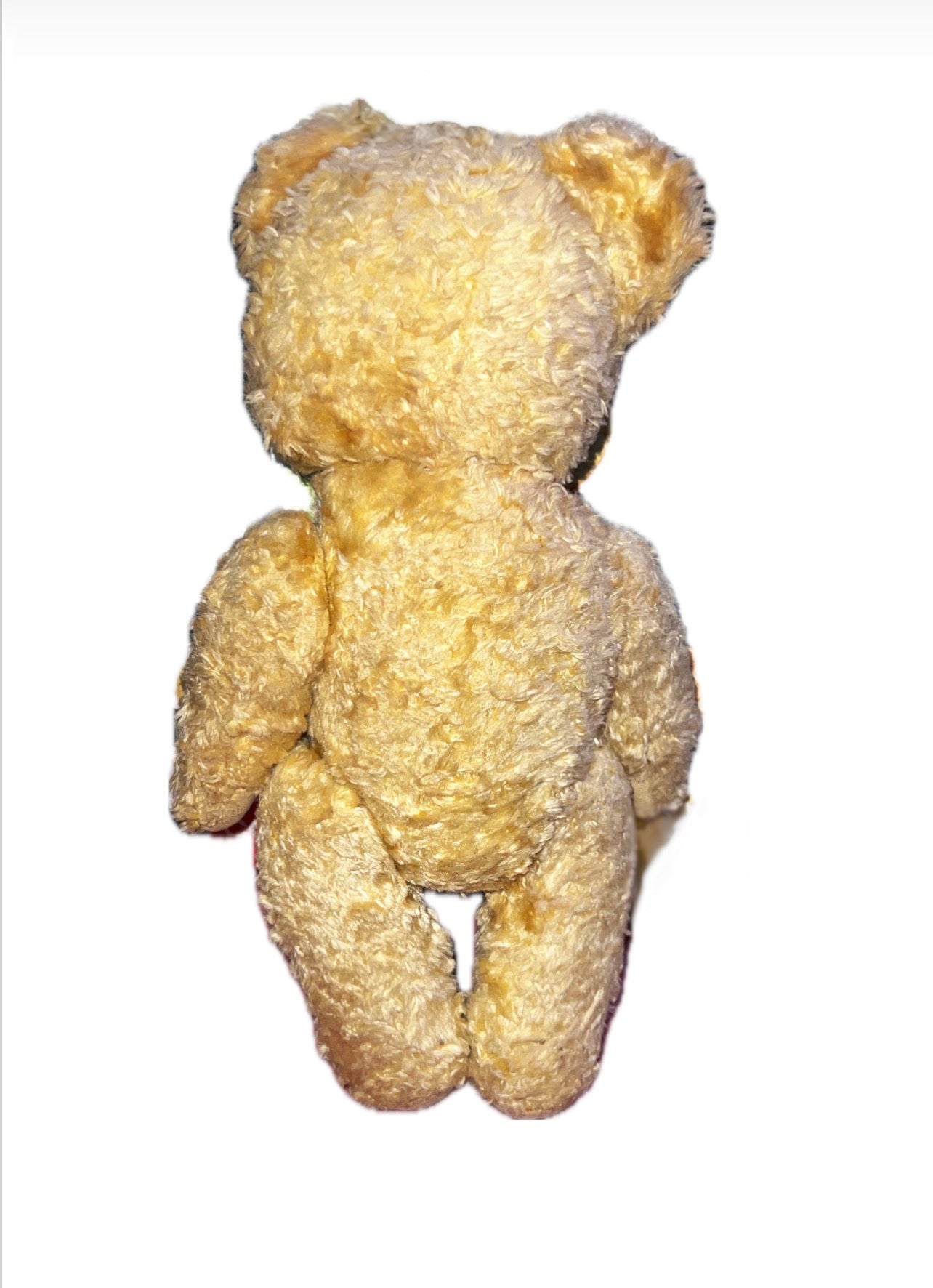Vintage French Straw-Stuffed Teddy Bear - 35cm Mohair Collectible