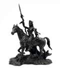 "Native Warrior" Hot Cast Bronze Sculpture – 31.5cm Western Horseback Reproduction