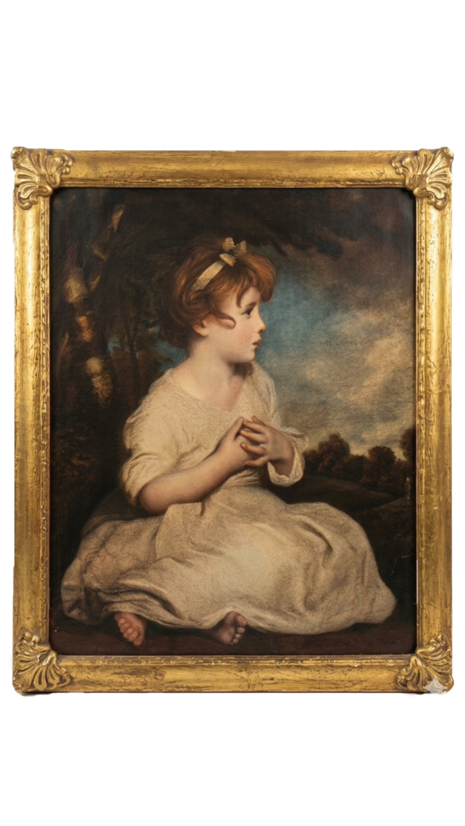 "The Age of Innocence" by Sir Joshua Reynolds – Large Framed Portrait