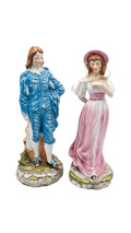 Vintage Blue Boy & Pinkie Porcelain Figurines - Iconic Victorian Pair