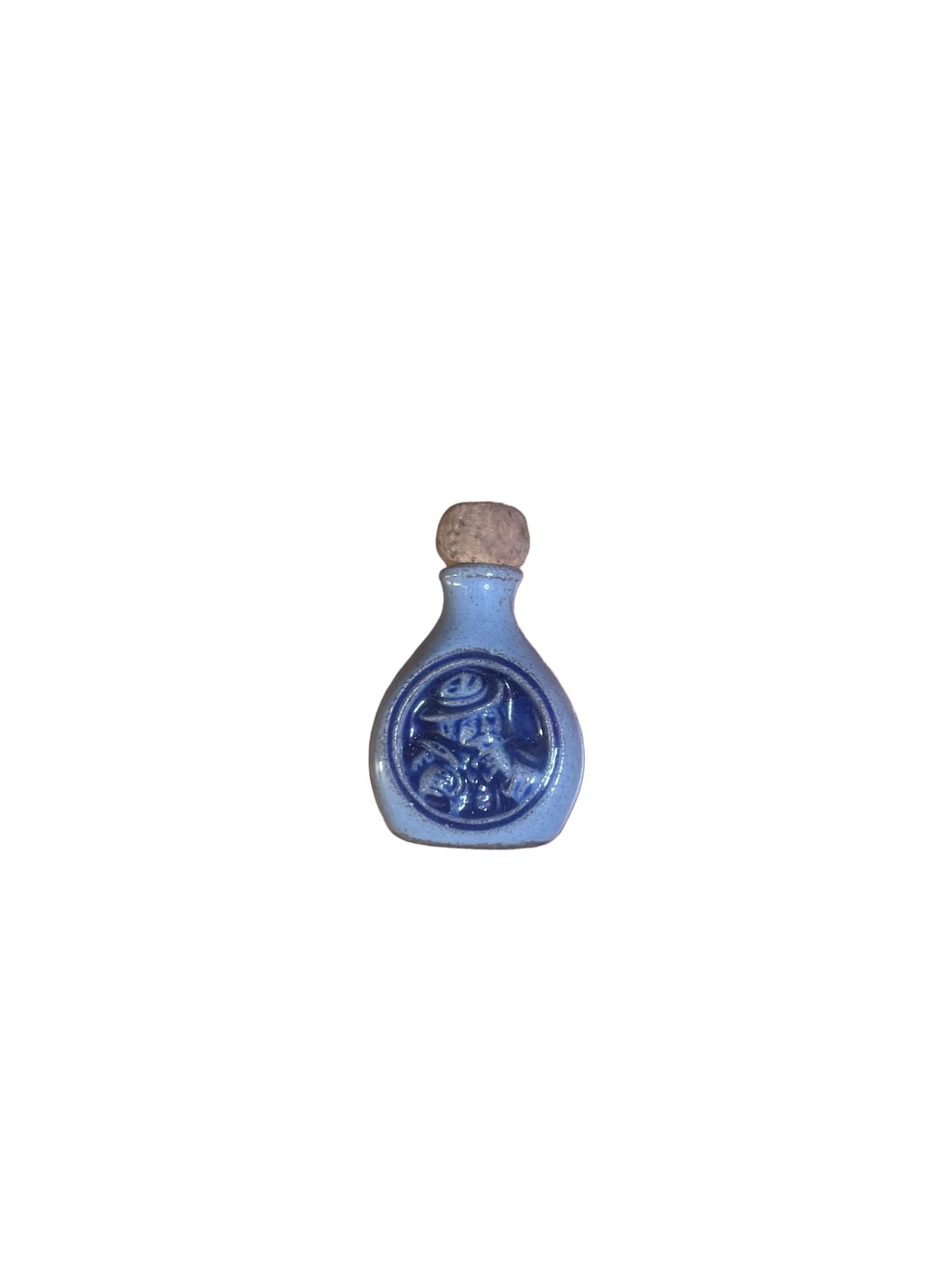 Vintage German Salt-Glazed Stoneware Snuff Bottle - Schmalzlerfranzl Tobacciana Collectible