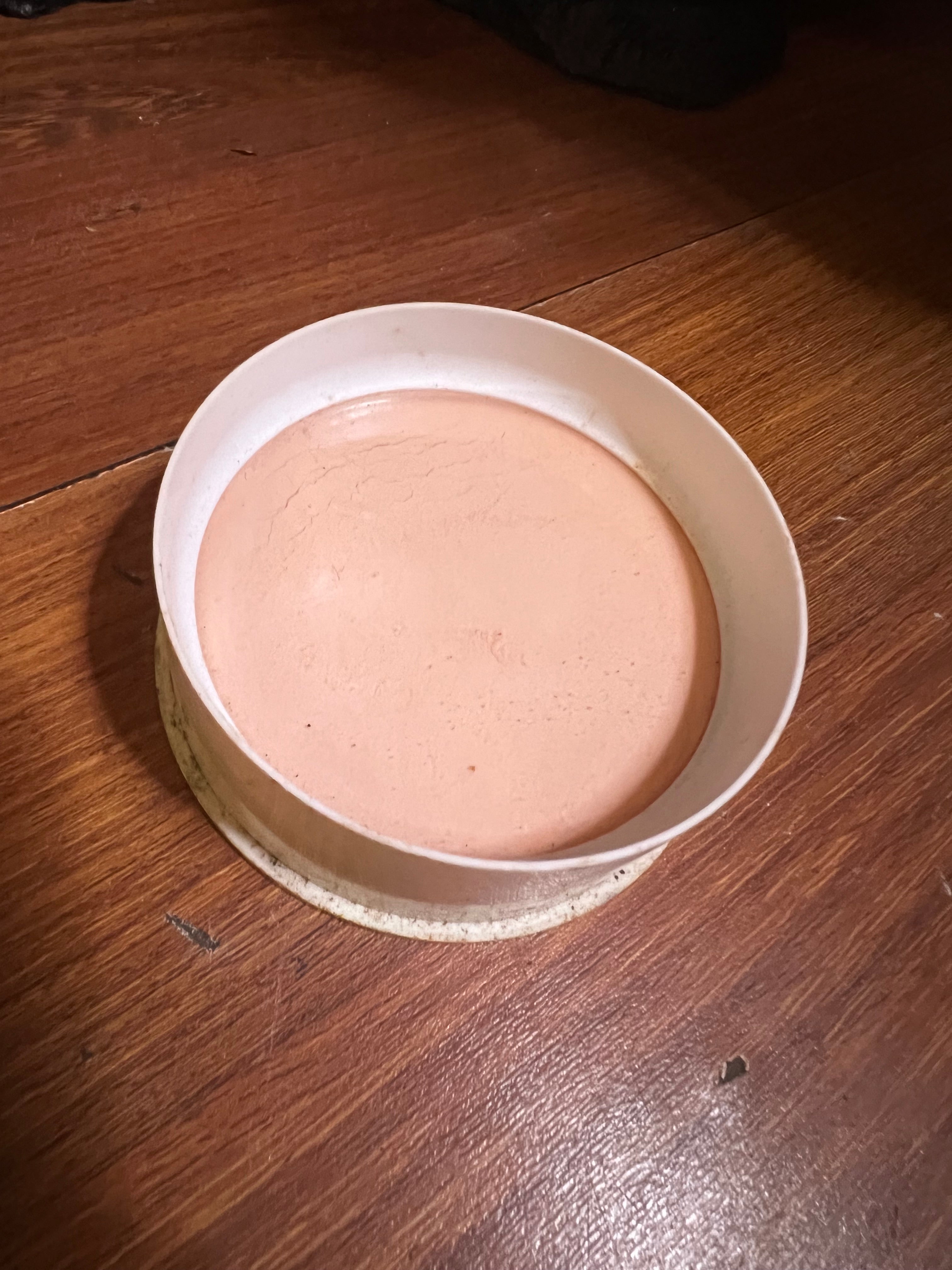 Vintage 1950s Revlon "Love Pat" White Enamel & Gold Powder Compact