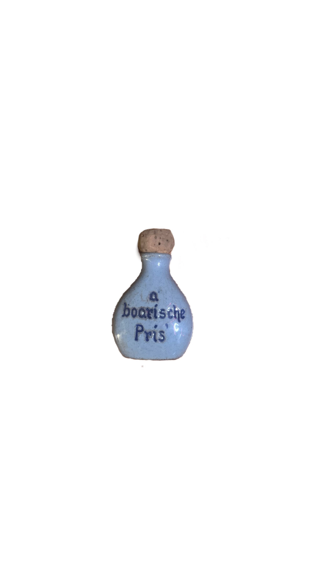 Vintage German Salt-Glazed Stoneware Snuff Bottle - Schmalzlerfranzl Tobacciana Collectible