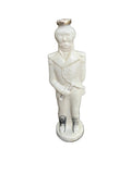 Title: Vintage Napoleon Bonaparte Ceramic Decanter | White Glazed Figurine | Military Collectible