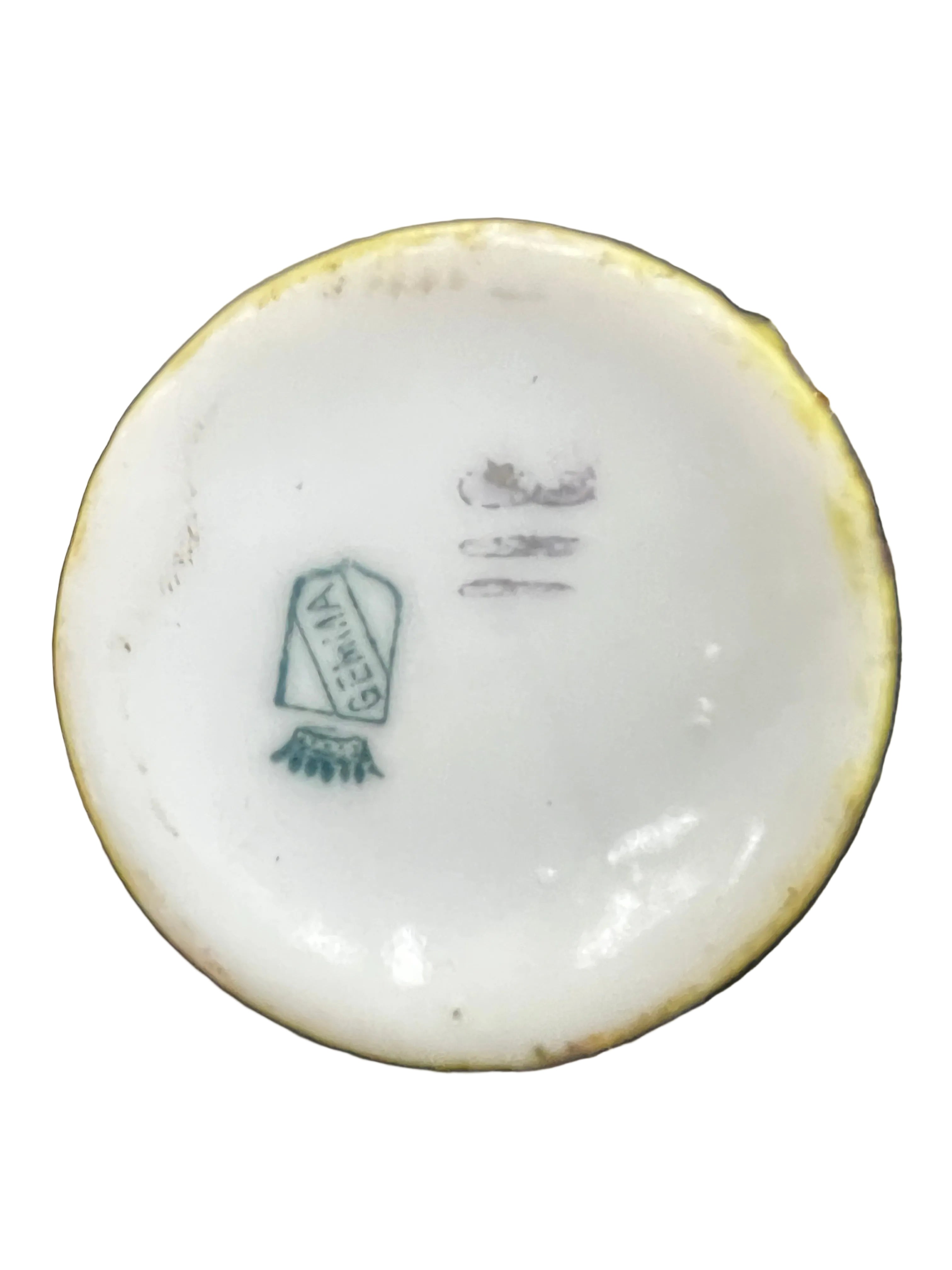 Antique German Porcelain Loving Cup | Hand-Painted Scenic Landscape | Double-Handled | c.1880–1920