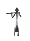 Vintage Brass Figural Musician Sculpture | Folk Art Flute Player | African / Indian Metal Art