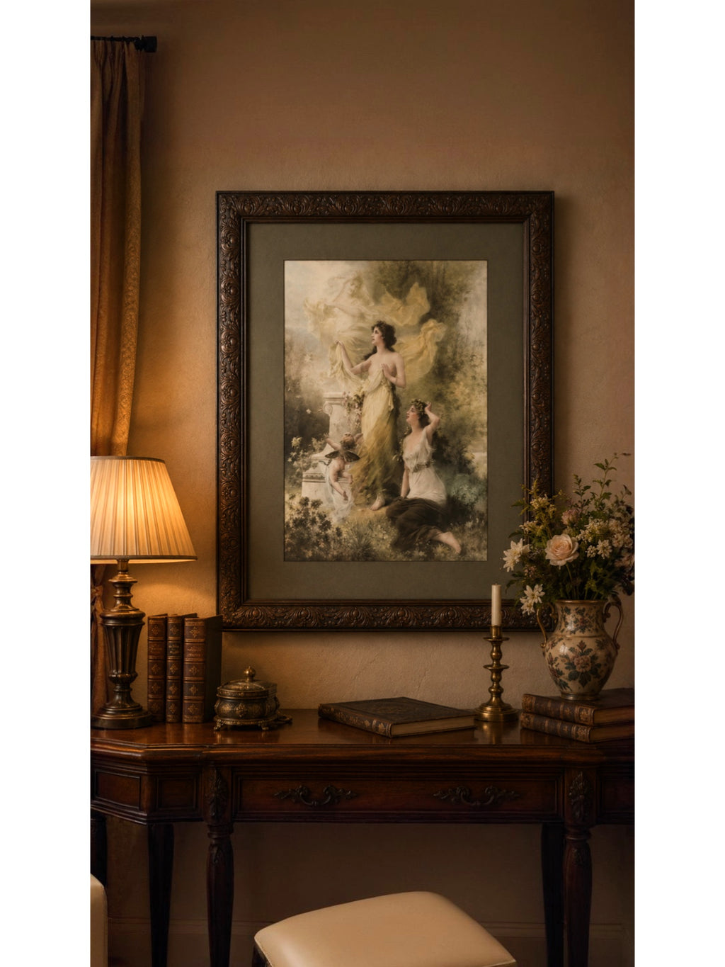 "L'Offrande de l'Amour" by Édouard Bisson – Large Framed Art Print