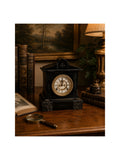 Antique Ansonia Black Slate & Verte Marble Mantel Clock (c. 1880)