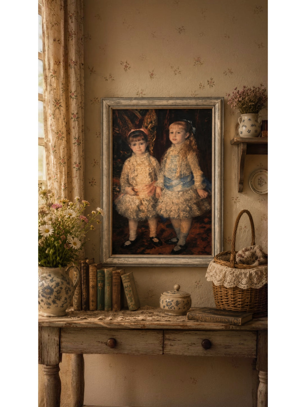 "Pink and Blue" by Pierre-Auguste Renoir – Framed Impressionist Art