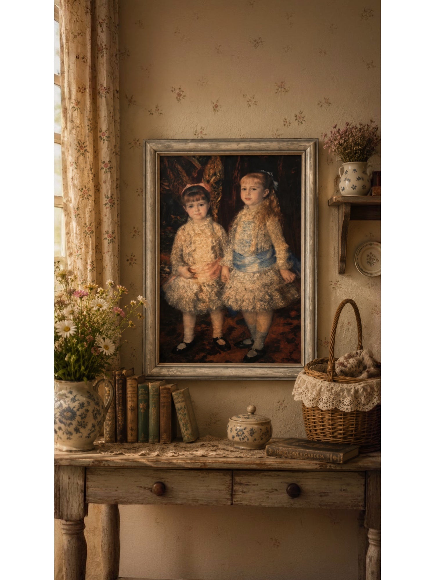 "Pink and Blue" by Pierre-Auguste Renoir – Framed Impressionist Art