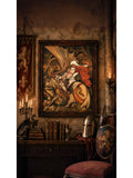 1898 Aime Van Wassenhove Oil Painting – "Saint George and the Dragon"
