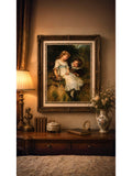 "Sweethearts" by Frederick Morgan – Large Framed Victorian Wall Art