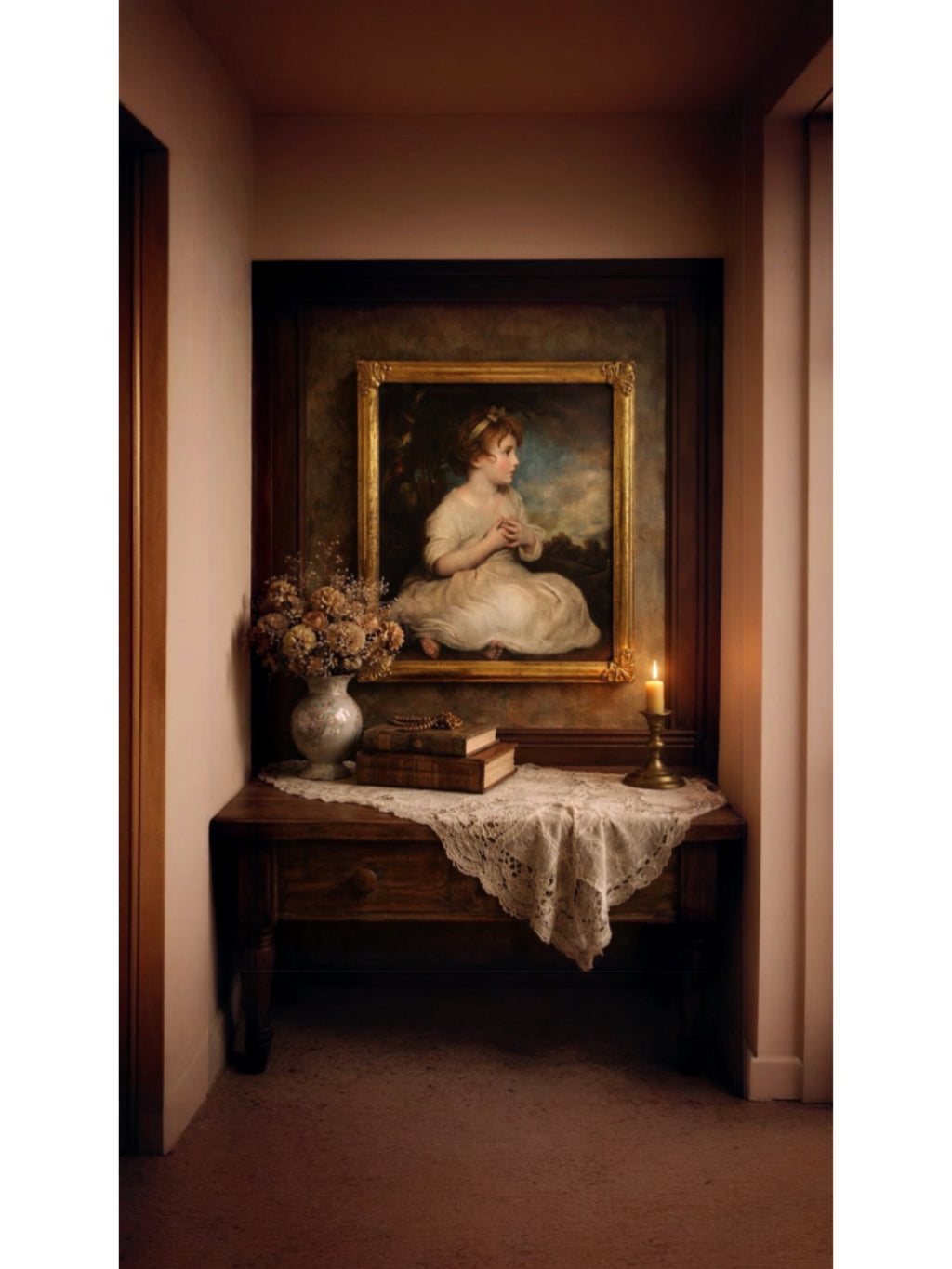 "The Age of Innocence" by Sir Joshua Reynolds – Large Framed Portrait