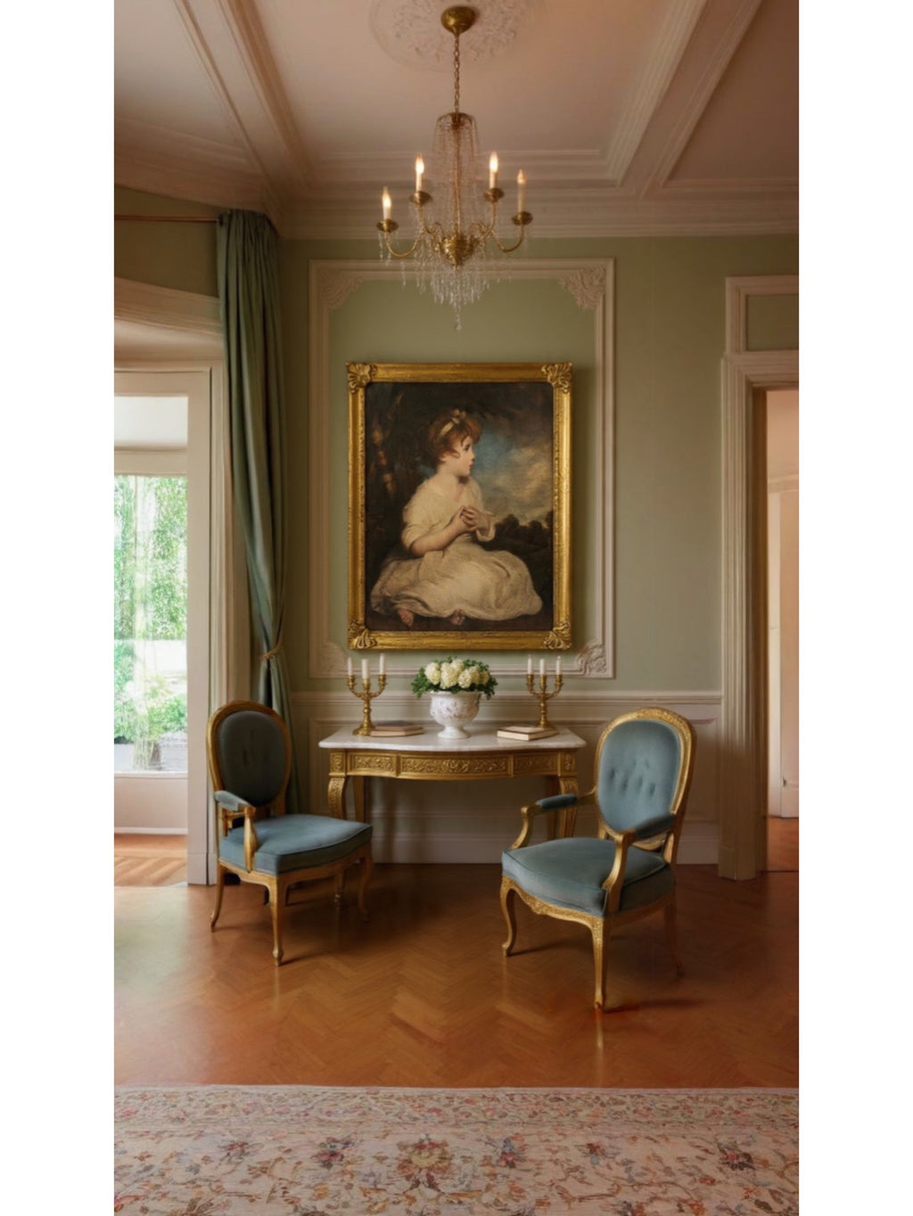 "The Age of Innocence" by Sir Joshua Reynolds – Large Framed Portrait