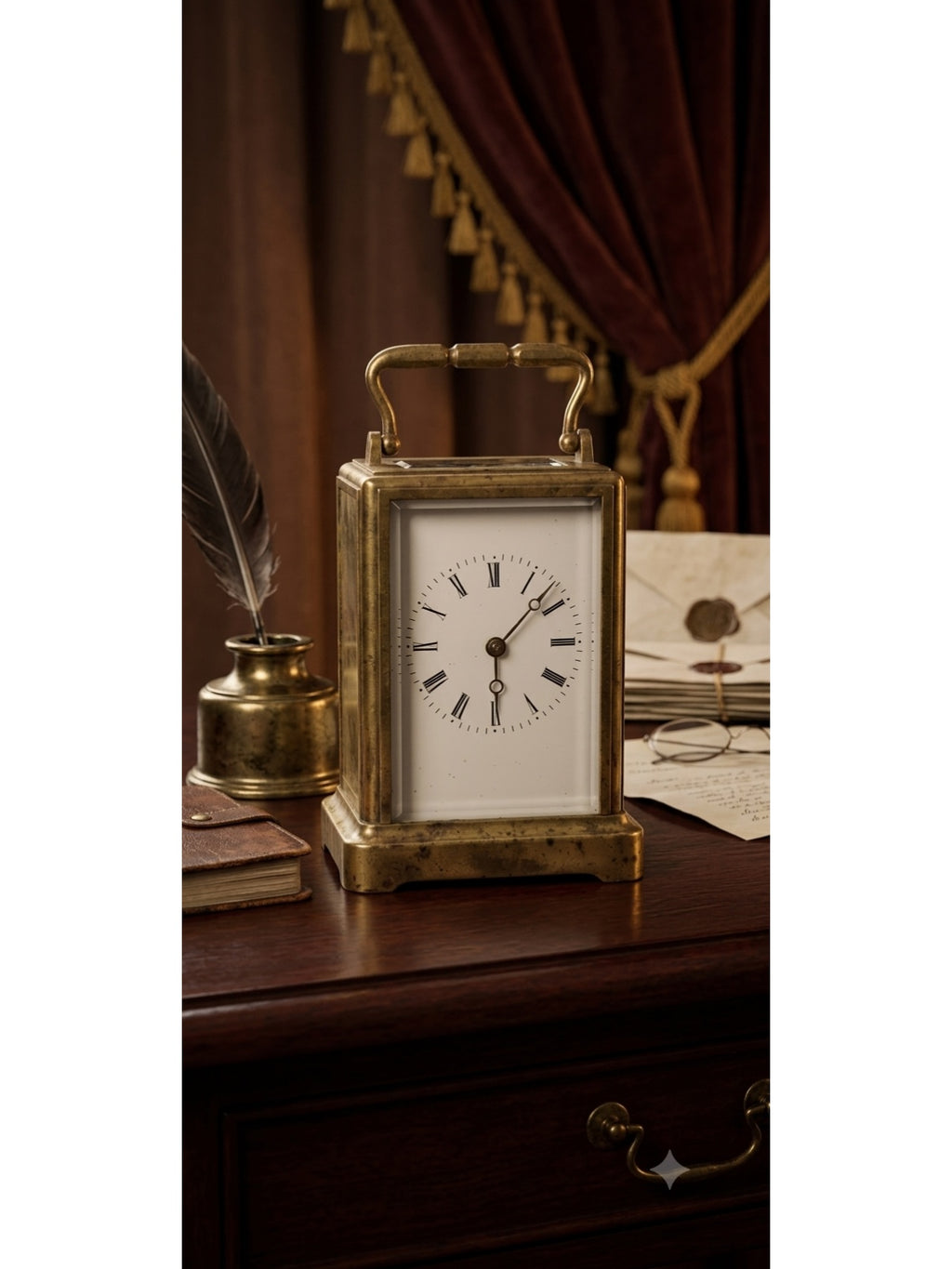 Rare Late 19th Century French Brass Carriage Clock – Breveté S.G.D.G.