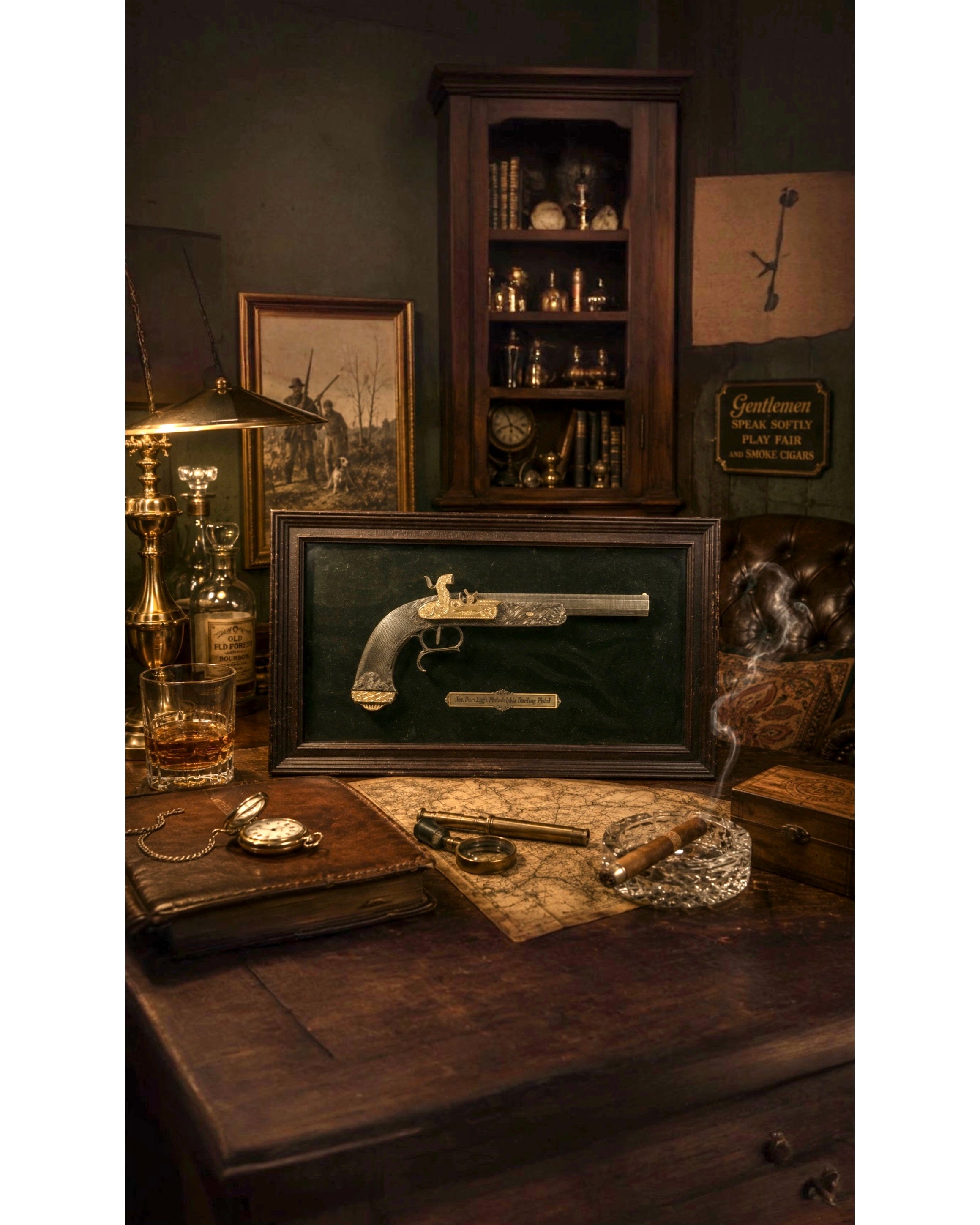 1981 Franklin Mint Silver & 24K Gold Duke of Wellington Pistol