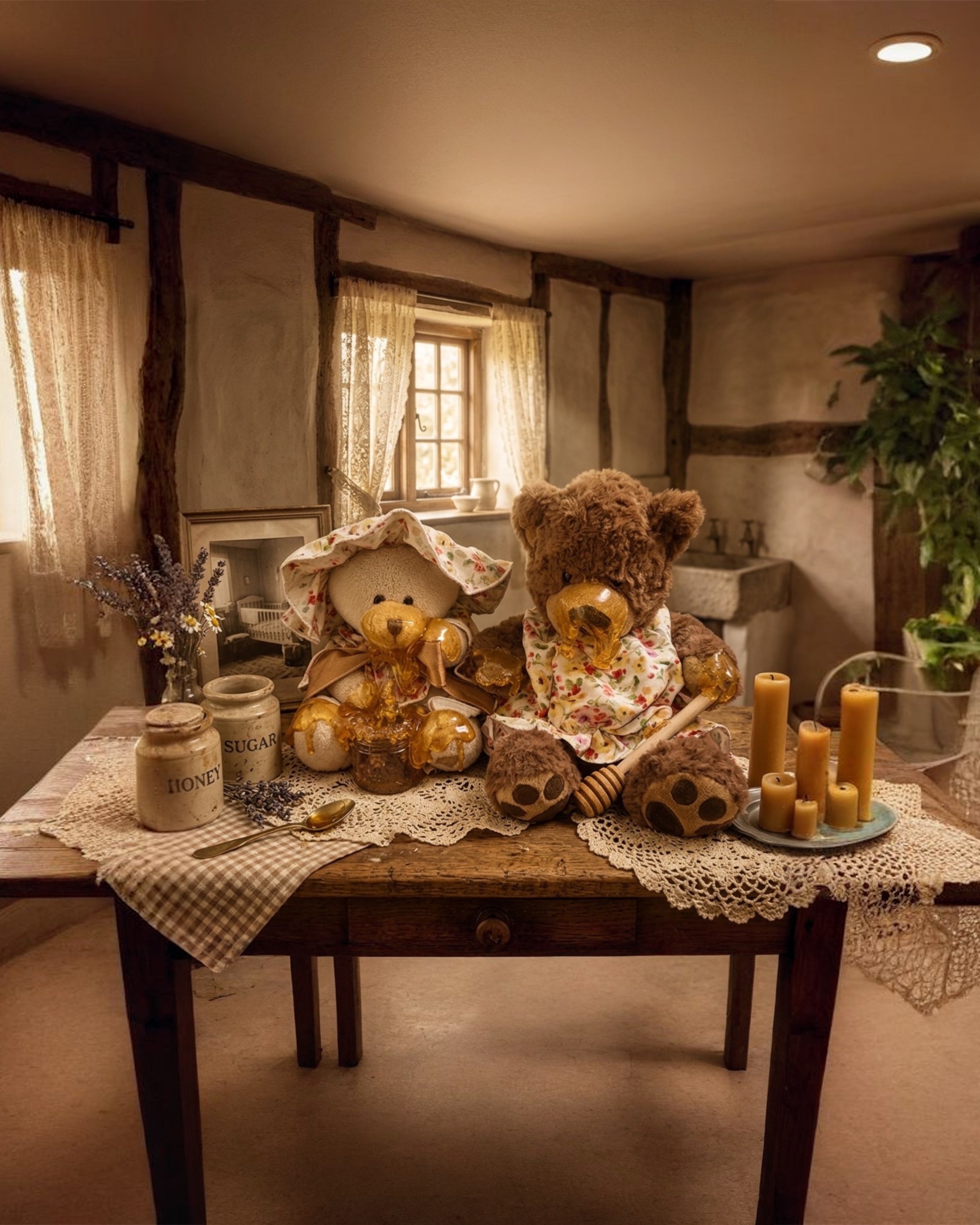 Award-Winning "Honey Bear" Artist Pair – OOAK Handmade in Maleny, QLD