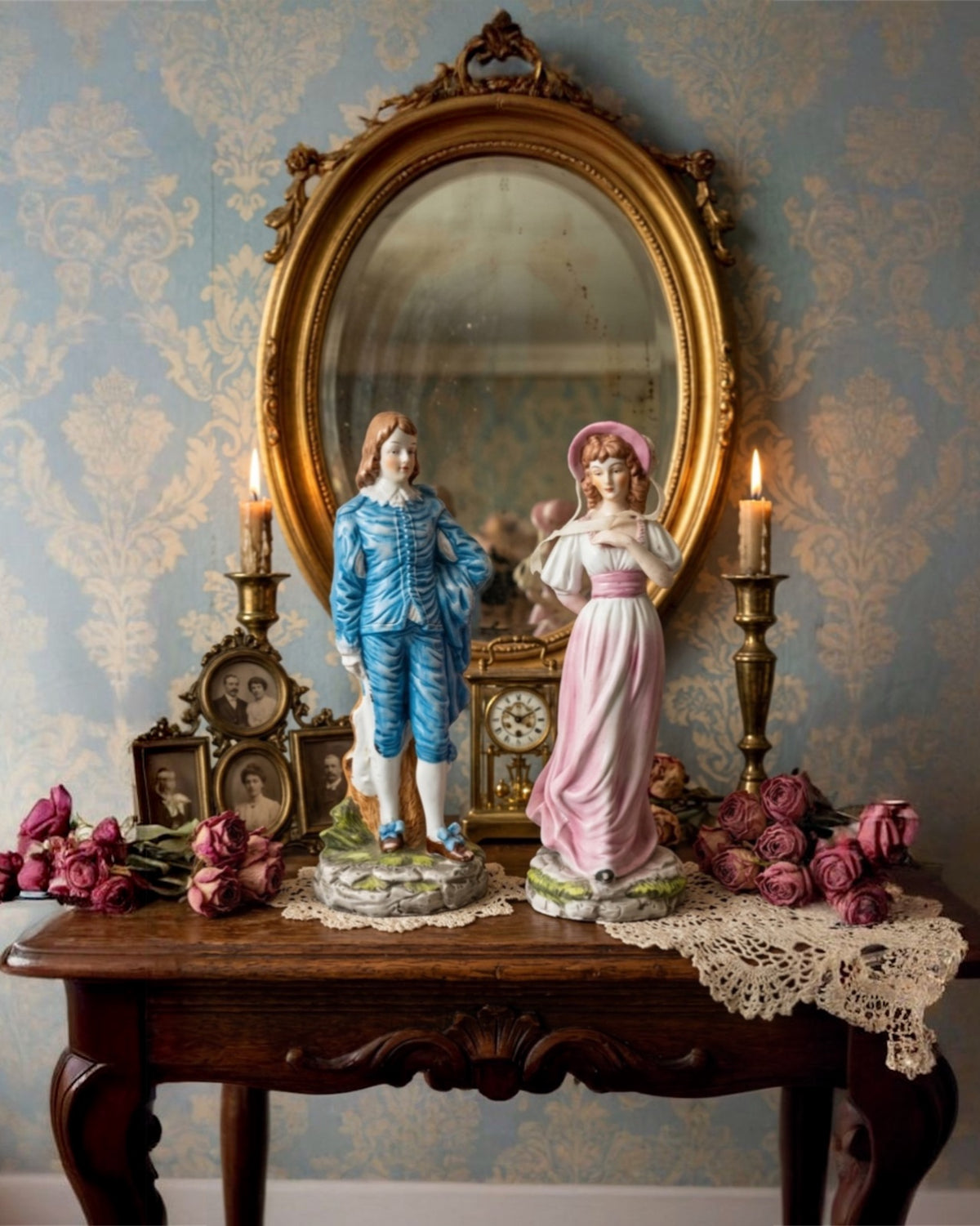Vintage Porzellanfiguren „Blue Boy“ und „Pinkie“ – ikonenhaftes viktorianisches Paar