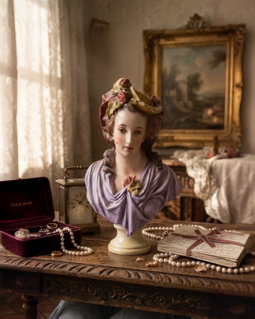 28cm Hand-Painted Lady Bust – The Perfect Accent Piece