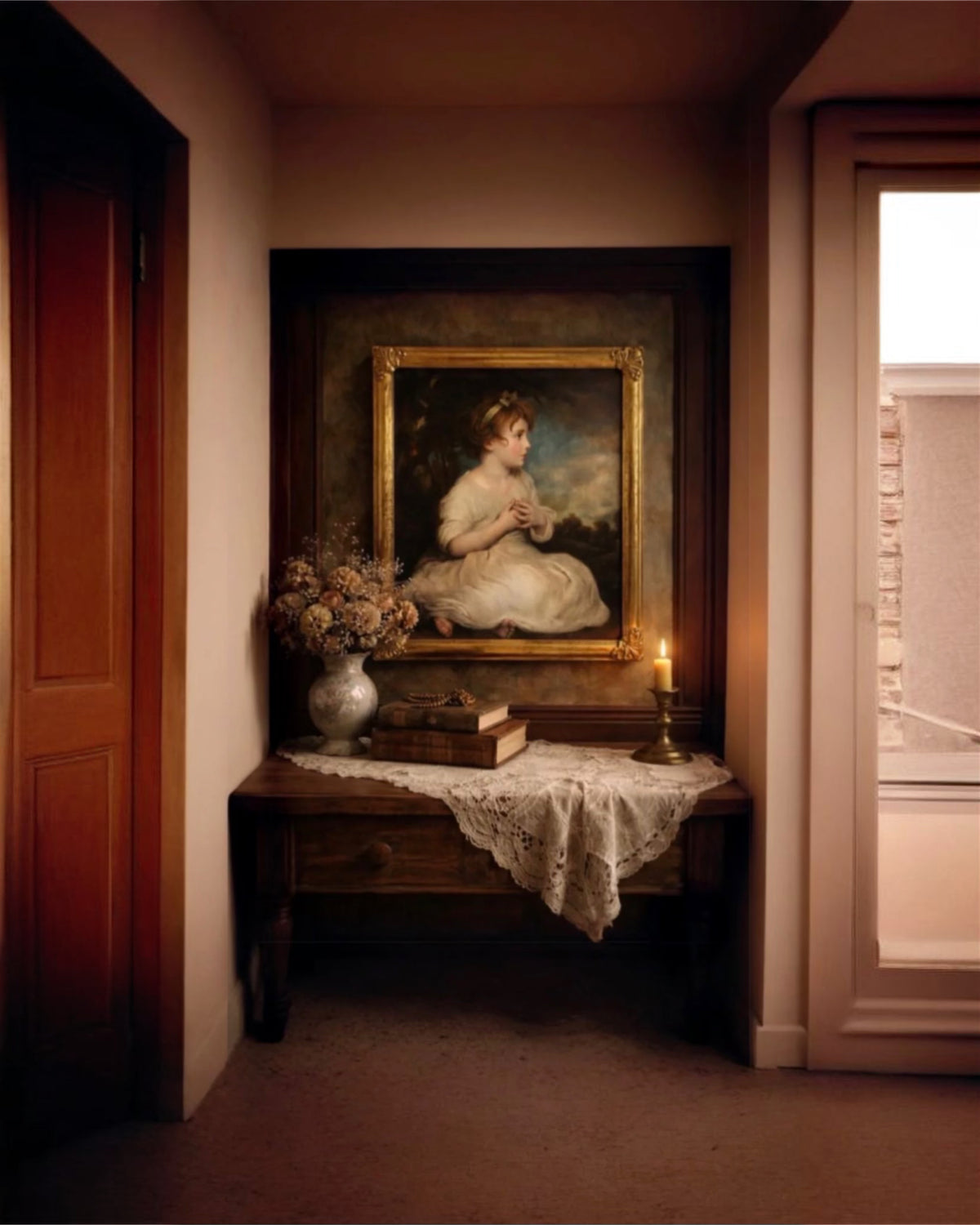 "The Age of Innocence" by Sir Joshua Reynolds – Large Framed Portrait