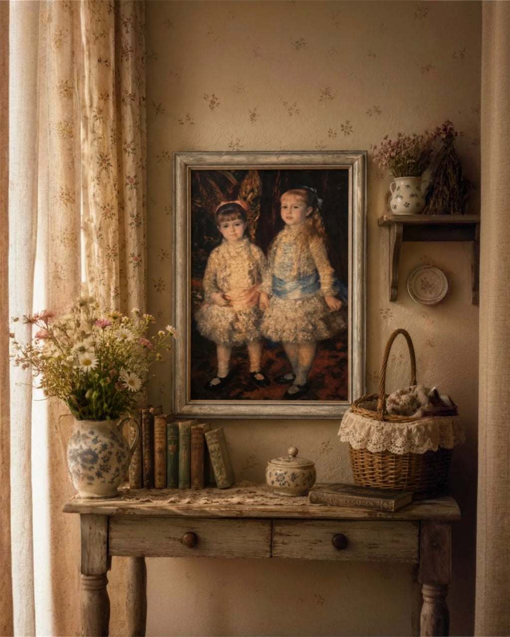 "Pink and Blue" by Pierre-Auguste Renoir – Framed Impressionist Art