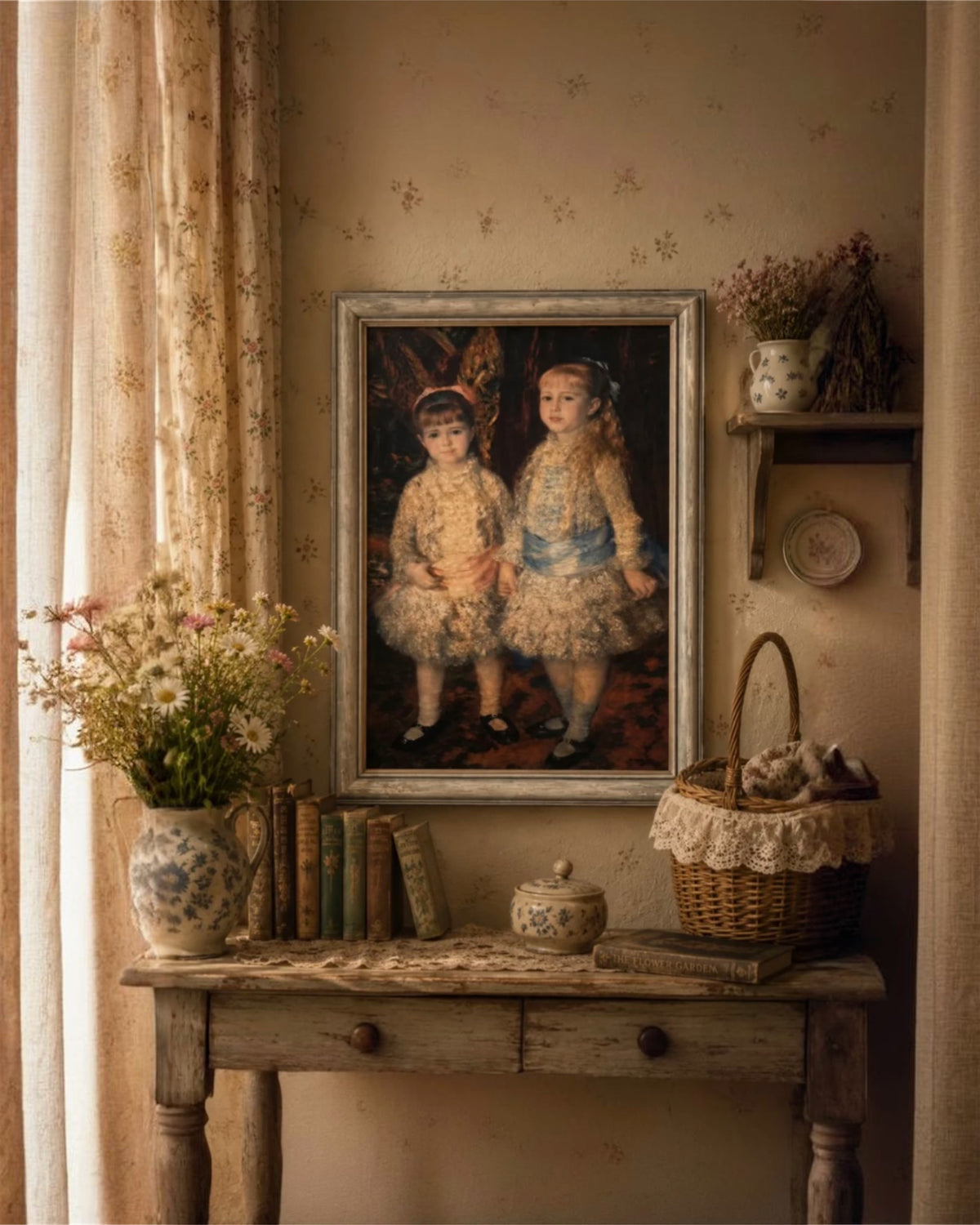 "Pink and Blue" by Pierre-Auguste Renoir – Framed Impressionist Art
