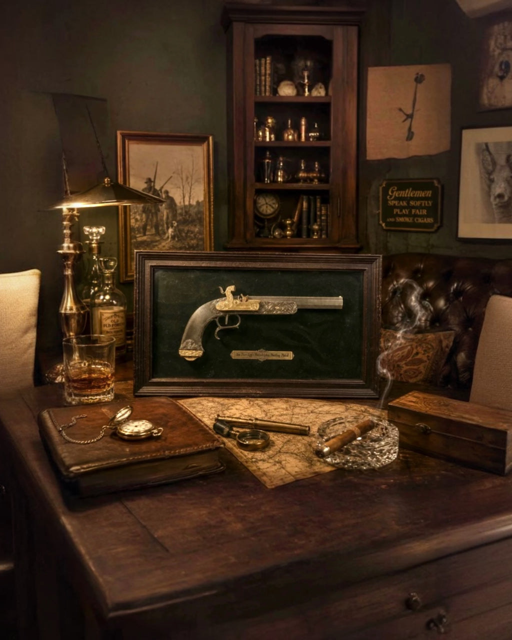 1981 Franklin Mint Silver & 24K Gold Duke of Wellington Pistol