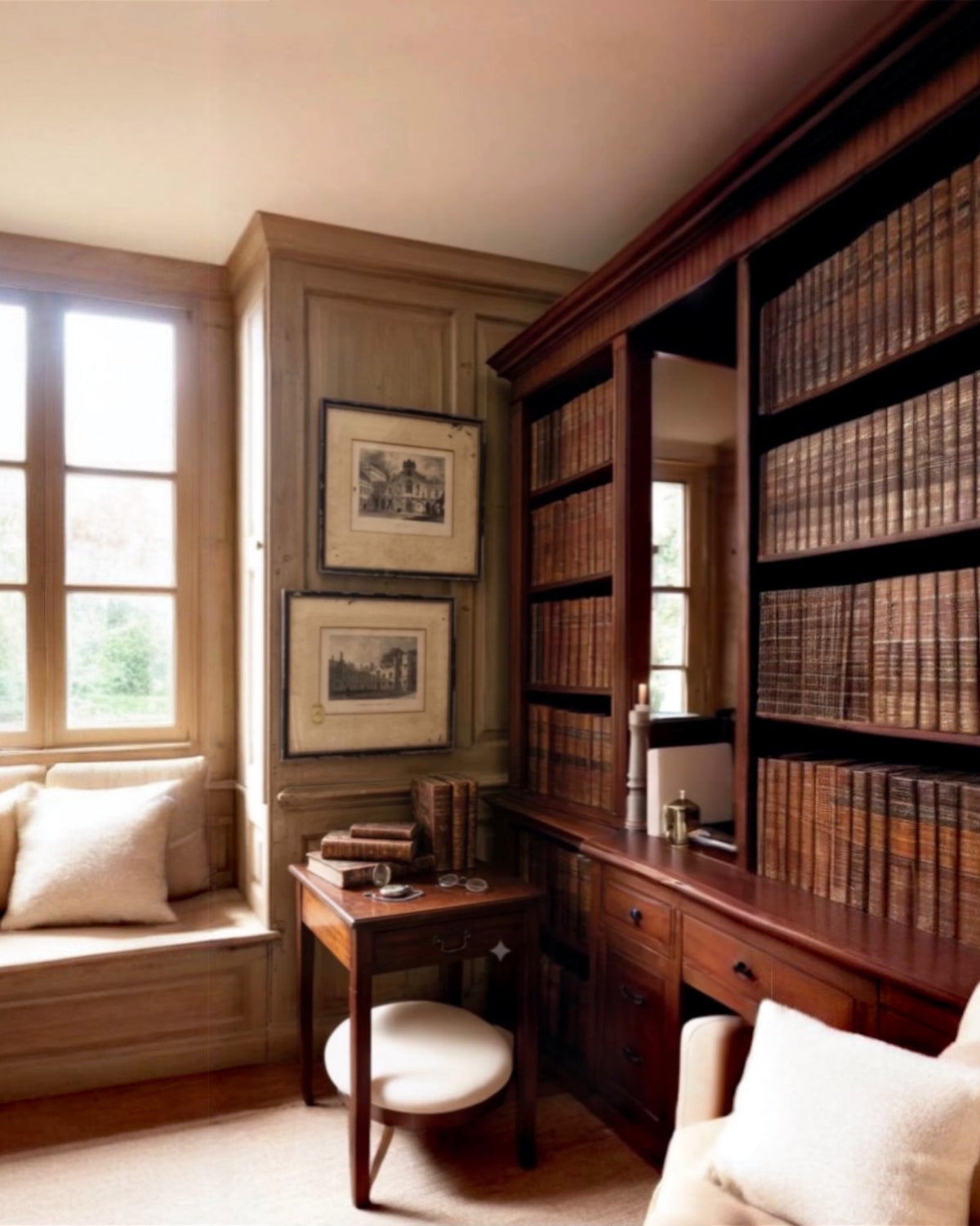 Pair Antique 19th Century Oxford College Steel Engravings | St Peter’s College | Original Frames