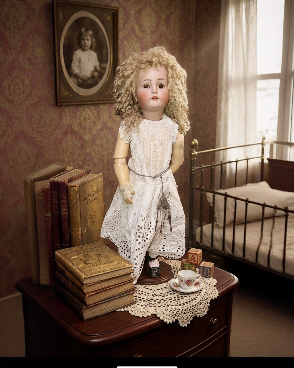 Authentische deutsche Biskuitpuppe – Heinrich Handwerck / Simon & Halbig – Antike 30 cm Bébé